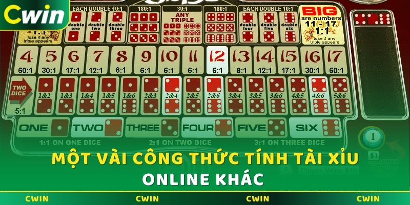 Một vài công thức tính Tài Xỉu online khác 