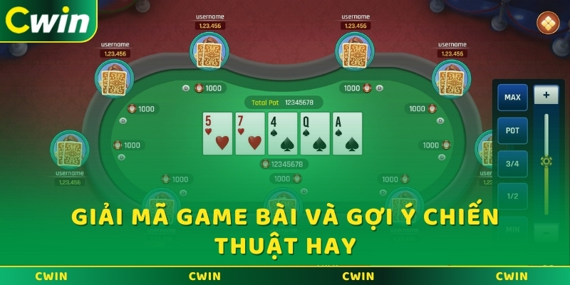 Giải mã game bài và gợi ý chiến thuật hay